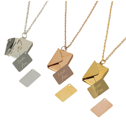 💌 Collier Enveloppe d’Amour – Le message du cœur